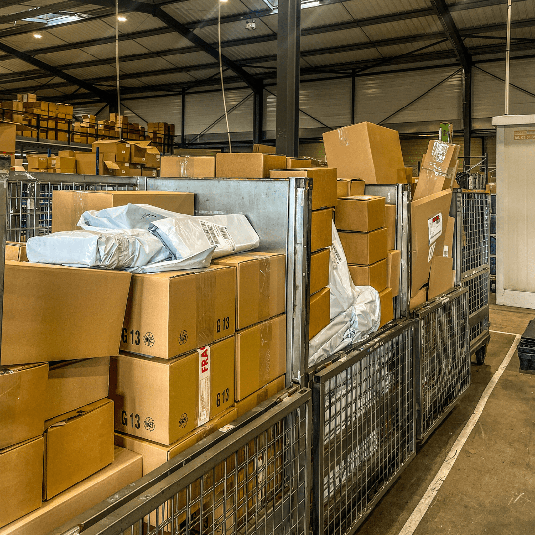 Packages and cartons ready for shipment